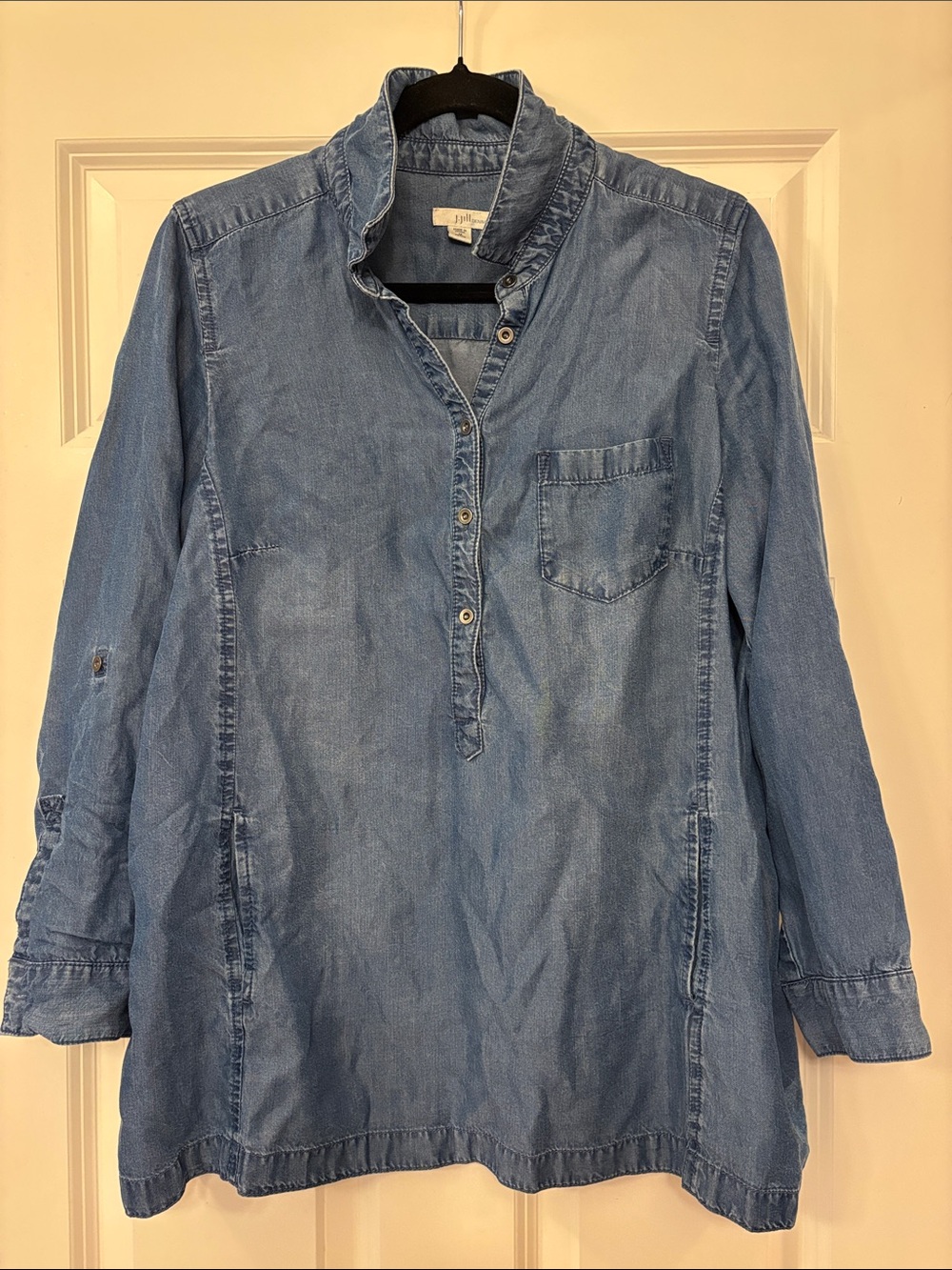 J. Jill 100% Lyocell Denim Pullover Tunic size MP